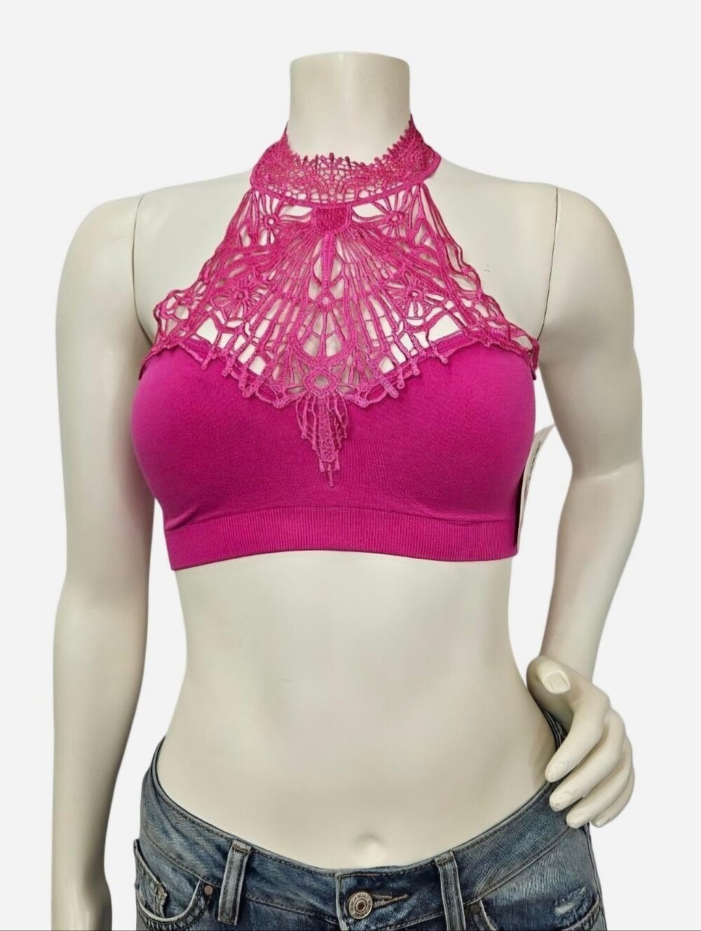 Crazy Train Pink Bralette Women's Size Small NEW